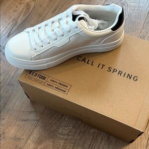 Call It Spring Aldo Sussex 100 White and Black Sneakers